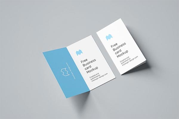 Folded Business Card Mockups | Free & Premium Photoshop Mockup Templates